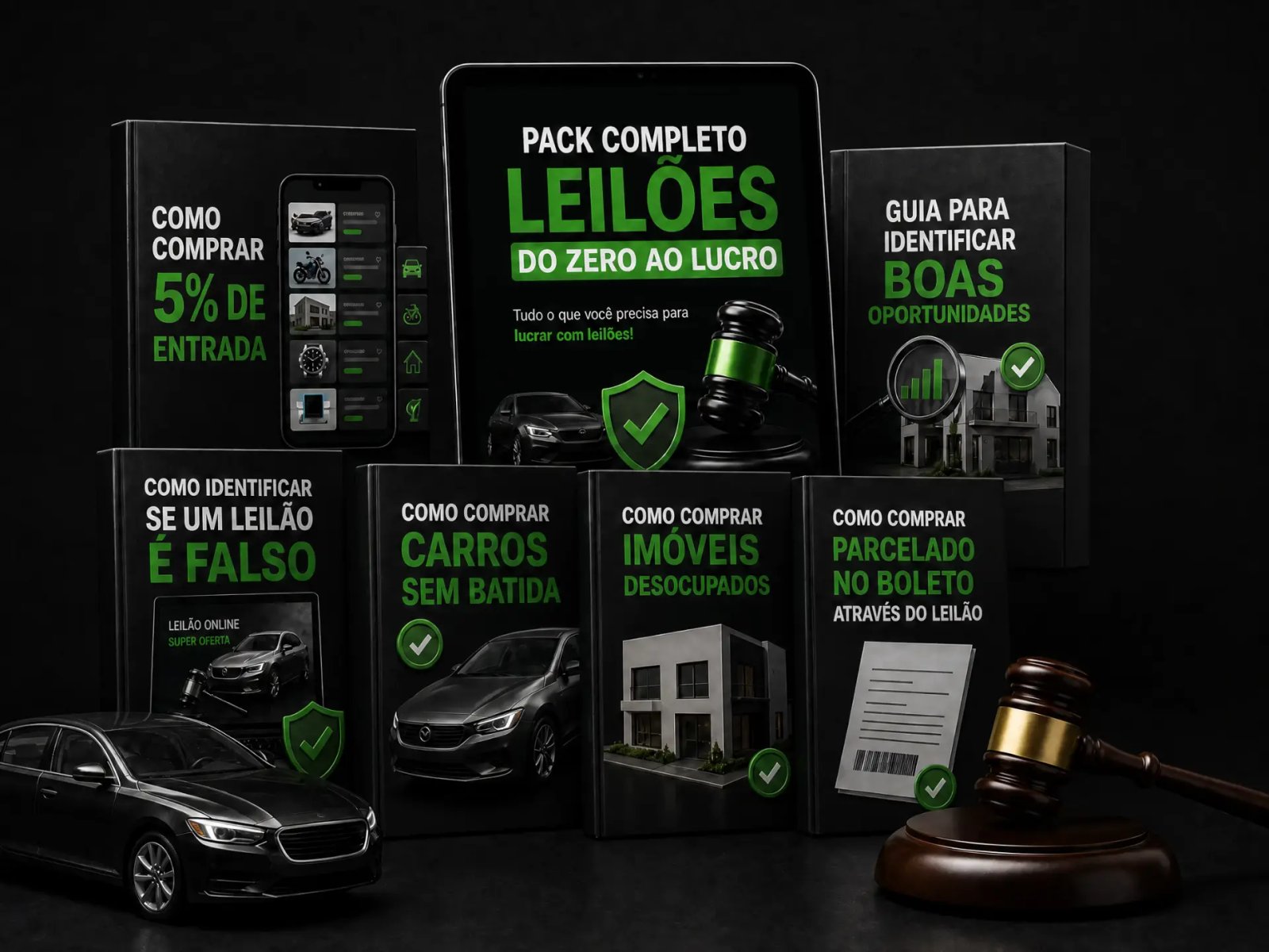 Todos os materiais do Mega Aulão ao Vivo sobre Leilões